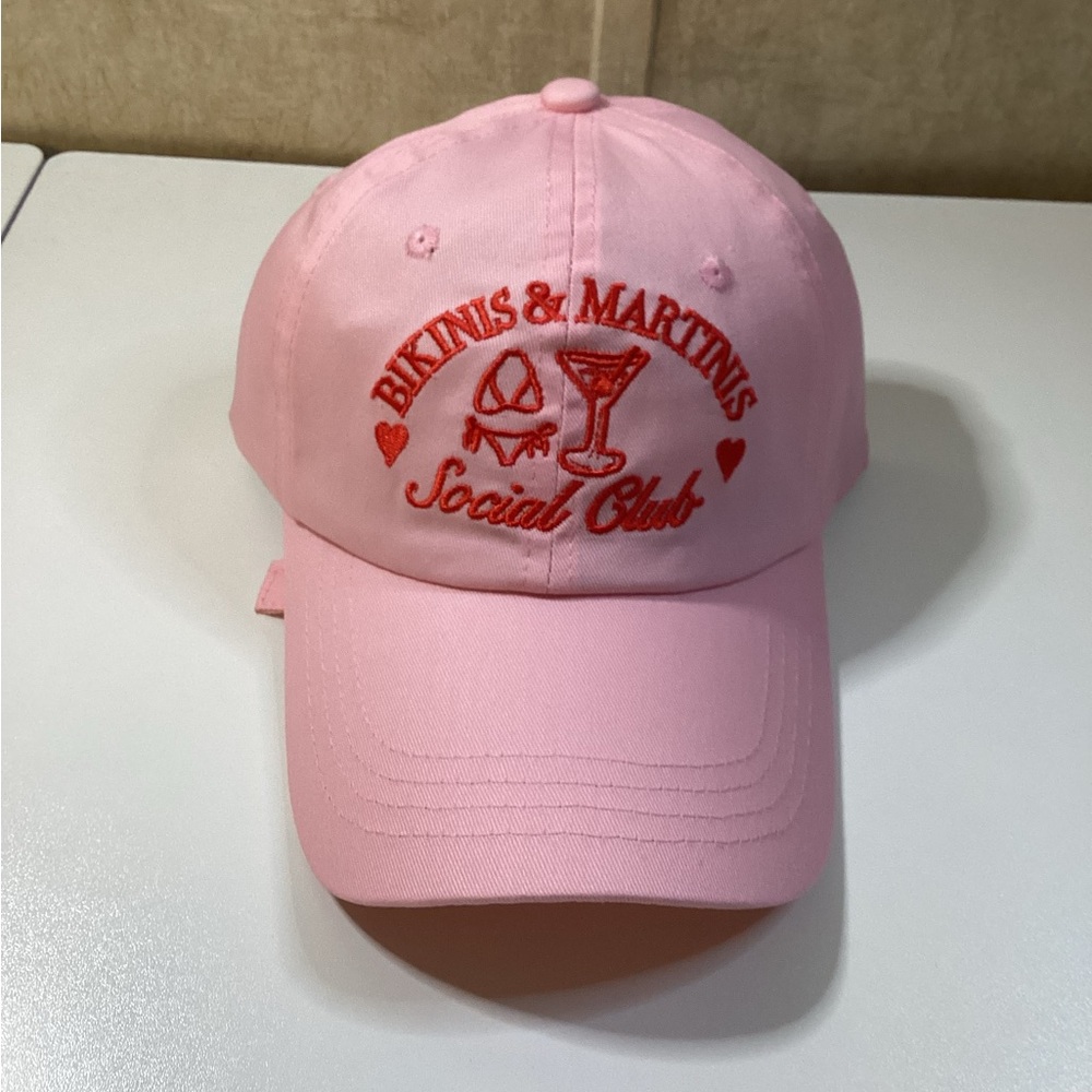 Pink Embroidered Cap